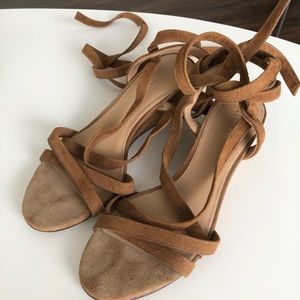 J.Crew / Suede Low Heel Wedge Sandal